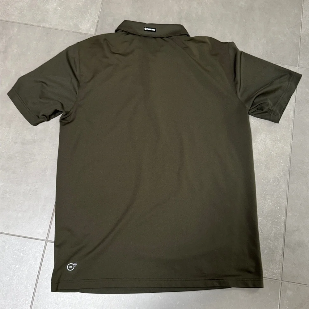 Puma Olive Green Golf Polo. Men’s Large - Picture 3 of 3